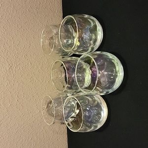 West Virginia Glass MCM Iridescent Optic Small Glasses